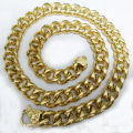 13/15mm New Style Men's Stainless Steel Jewelry Gold Plated Hip Hop Thick Style Hot Sale Necklace Thick Style Chain